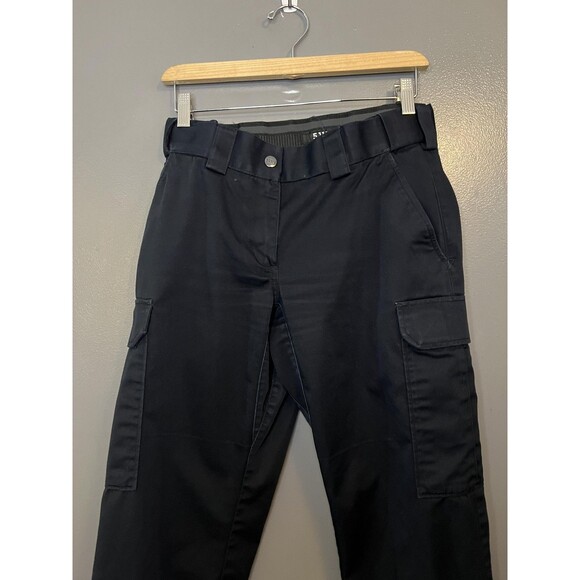 5.11 Tactical Pants Womens 8 Black Cargo Utility Polyester Blend Work Pockets - Picture 1 of 12